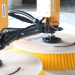 Convenient Double-Head Rotating Brush for High Pressure Cleaning of Photovoltaic