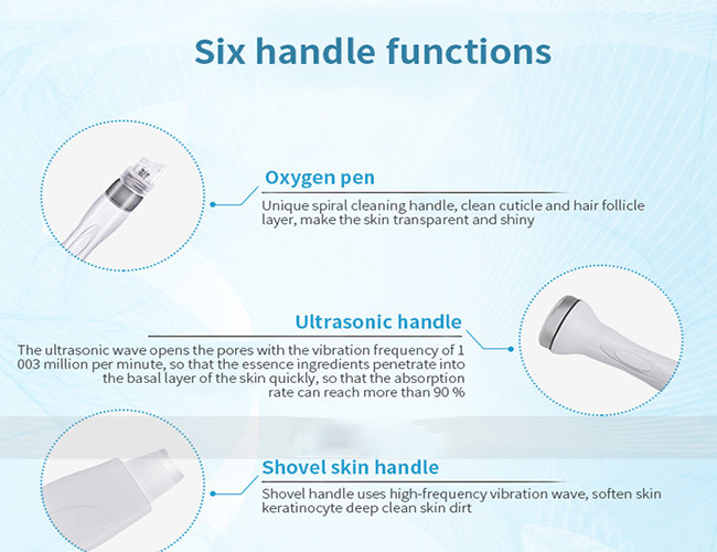 6 In 1 Ultrasonic Oxygen O2 H2 Microdermabrasion Machine
