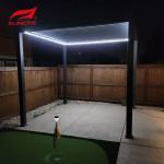 All Stainless Steel Post Of Motorized Waterproof Outdoor Garden Pergola With
