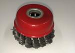 3 Inch OD Twisted Knotted Wire Cup Brush 16mm Inner Hole For Removing Paint