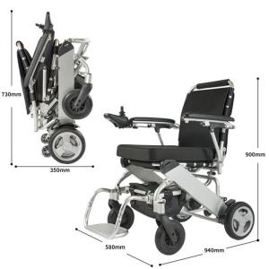 Wholesale 6km/H Disabled Electric Wheelchair Aluminum Frame 100kg Load from china suppliers