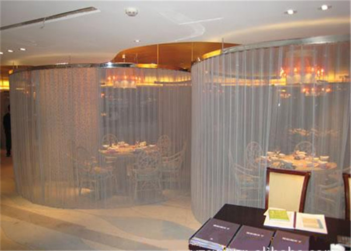 Customized Decorative 1mm Metal Mesh Drapery Anti Rust For Exhibition Hall