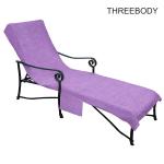 Purple Pool Outdoor Furniture Chaise Lounge , Ergonomic Design Outside Lounge