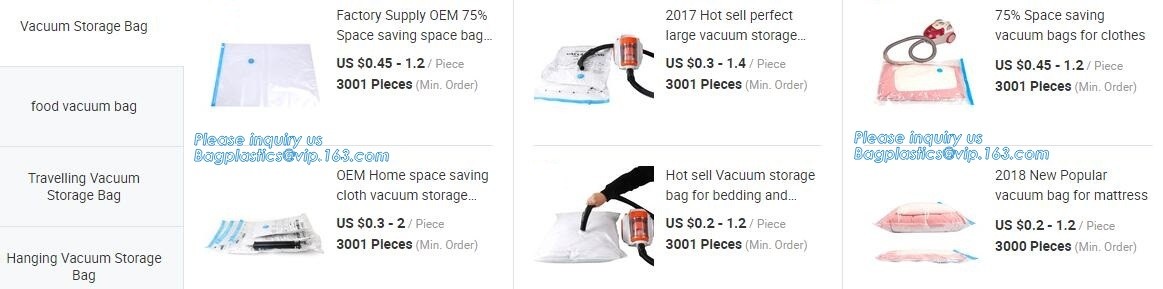 vacuum seal storage bags for down jacket coats, hand rolling vacuum bag for travel, Compress Vacum Packing Bag, bagplast