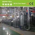 Inverter Plastic Washing Recycling Machine , 12-14mm PET Flakes Hot Washing