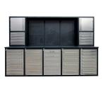 Steel Metal Tool Cabinet Italy Style Stainless Steel Workbench Mat Custom Black