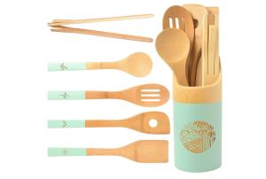 Wholesale Bamboo Wooden Kitchen Utensil Set 6pcs Heavy Duty Rustresistant from china suppliers