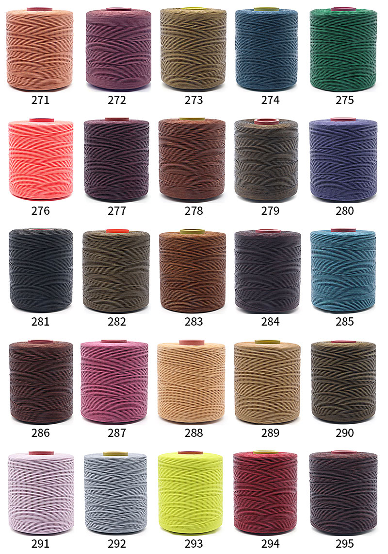240 Colors 400g Polyester Wax Bonded Braided Thread for Leather Sewing Thread 420D/16