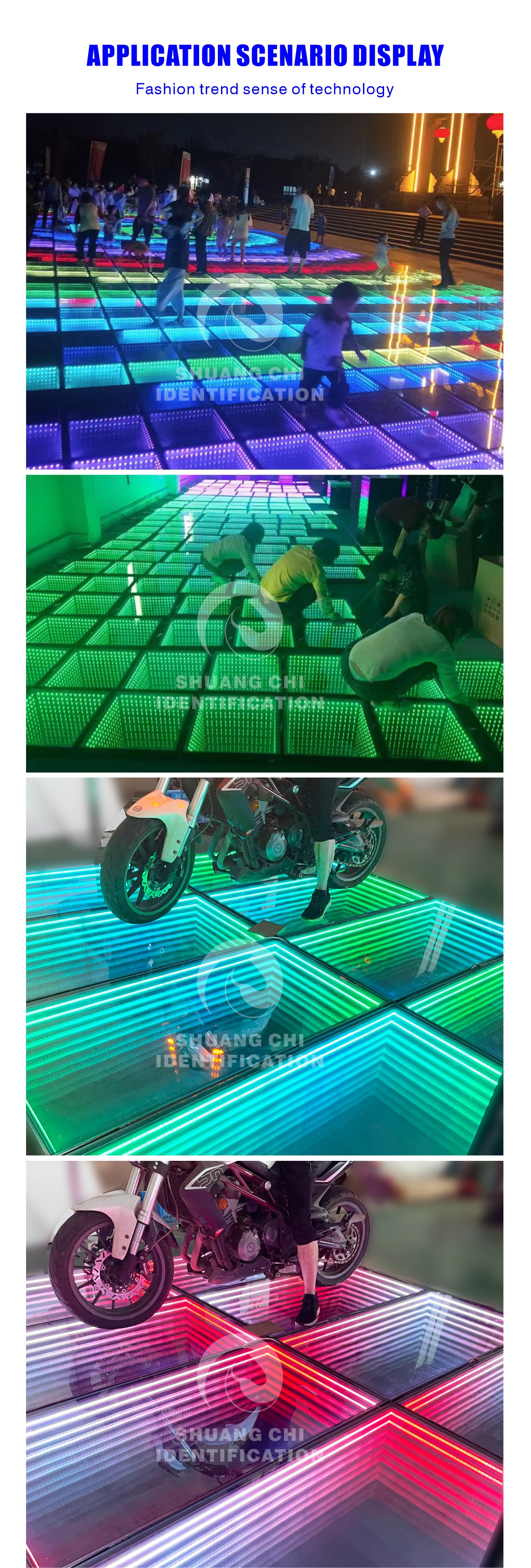 3D LED Dance Floor Infinity Dance Floor Light And Custom LED Brick Lights