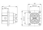 Poka Yoke 2 Pin 120A EV Battery Connector Plug Waterproof