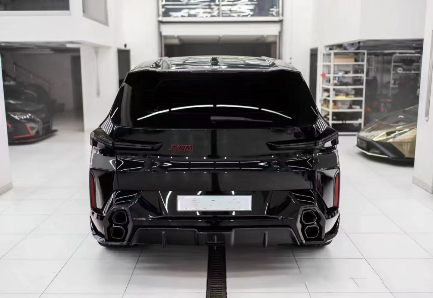 For BMW XM Carbon Fiber Widebody Kit XM Upgrades RNG-style Carbon Fiber Front Lip Diffuser Wheel Arch Spoiler Hood Wide Body