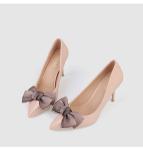 ZM023 96289-33 Korean Style Single Shoes Women New Women'S Shoes Bowknot Pointed