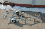 Professional Galvanized Steel Boat Trailer 550cm Durable Single Axle Boat