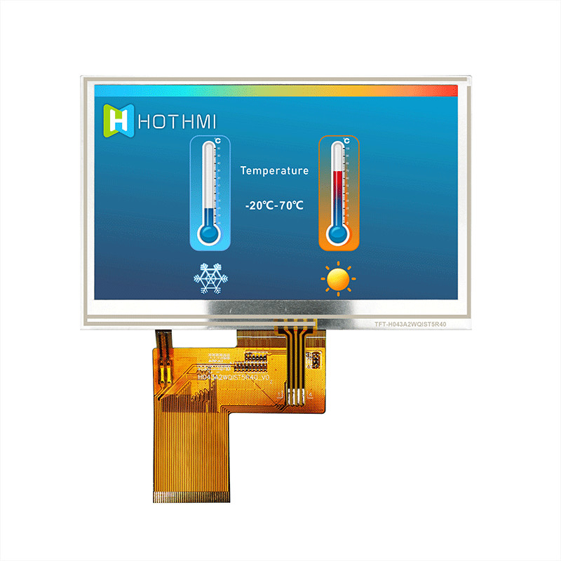 4.3" Inch Resistive Touch Panel Tft Lcd 480x272 Ips Lcd Monitors Tft Lcd Display Manufacturer