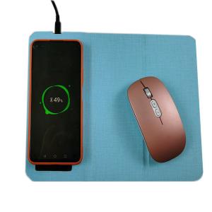 Wholesale Pu Leather Mobile Phone Wireless Charging Mouse Pad Super Thin Folding from china suppliers
