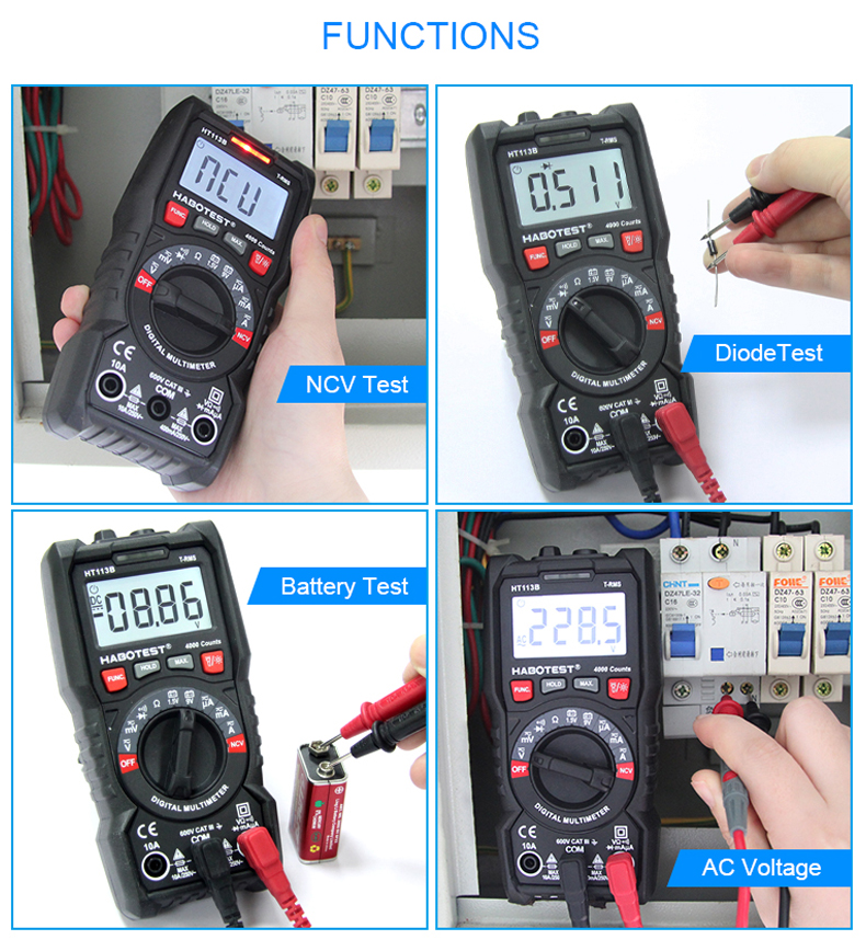 400uA 400mV 400Ohm Pocket Size Digital Multimeter