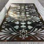 room divider Singapore stainless steel screen designed wall panel rose gold