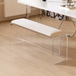 Transparent Suspended Acrylic Bench Living Room Doorway Shoe Dining Bench