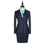 V-neck Collar Blazer Skirt Women Suit Set for Office Pencil Skirt 2 Pieces