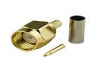 Wholesale SMA Male Plug RF Coaxial Connectors , Straight Crimp On Coax Connectors For RG174 from china suppliers