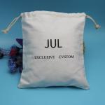 White Plain Cotton Storage Bag For Packing Garments Custom Printed Logo