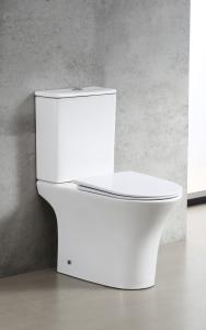 Wholesale Chaozhou Popular Ceramic Two PIece Toilets Rimless Flushing White Color WC from china suppliers