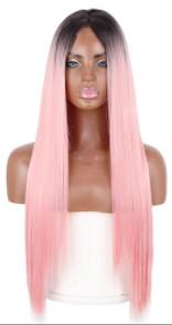 Wholesale Blonde Straight Natural Human Hair Wigs Extensions Pink Color from china suppliers