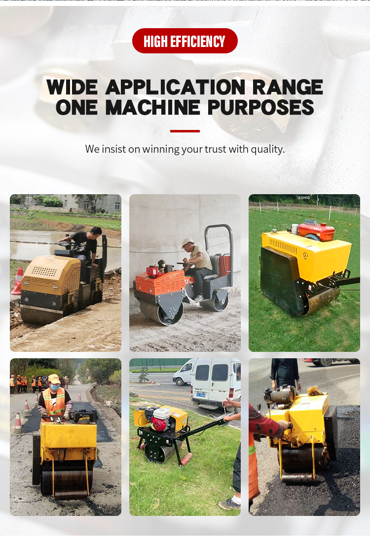 Full Hydraulic 2 Ton Ride-On Double Drum Vibratory Roller Compactor with CHANGCHAI Engine