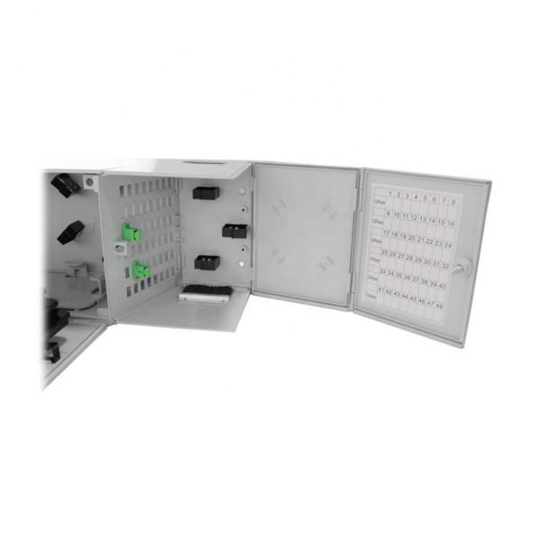 6 Splice Trays 48 Ports RAL 7035 Fiber Optic Cable Junction Box