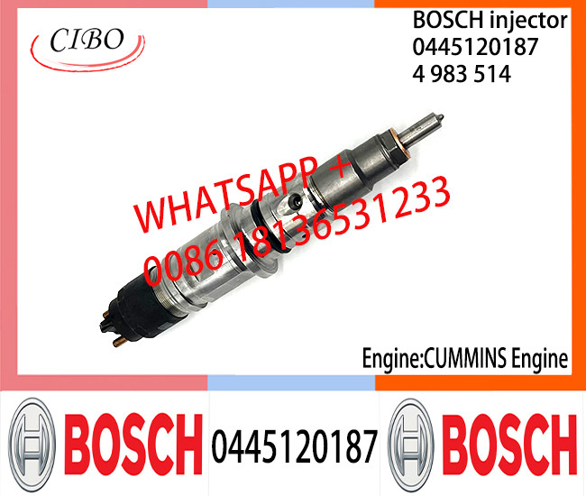 BOSCH 0445120187 4983514 Neutral Fuel Injector Assembly 0445120187 4983514 For CUMMINS