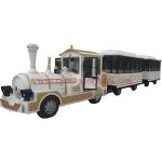 White Fiberglass Tourist Train Rides , Mall Train Ride Battery Type