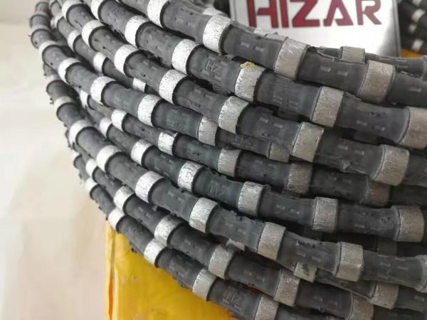 OEM Rubber Connection 11.5mm Diamond Wire Saws 40pcs/M Bead Quarry Concrete Rope
