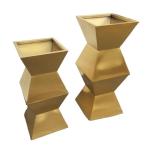 Stainless steel luxury gold flower box planter