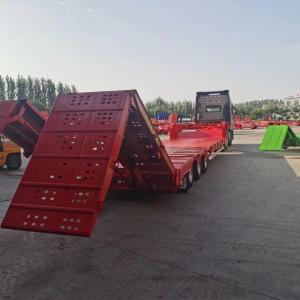 Wholesale 3 Axles Gooseneck Lowboy/Low Bed/Lowbed Utility Flated Heavy Truck Tractor Semi Trailer from china suppliers