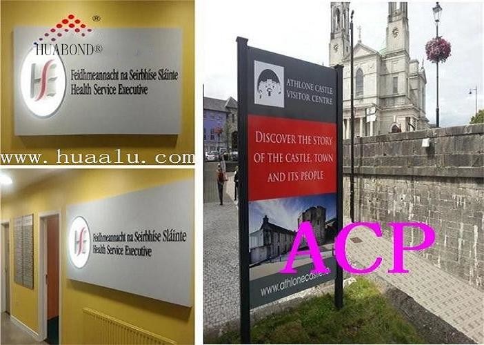 Exterior FEVE Coated Signage Aluminum Composite Panel Acid Resistant