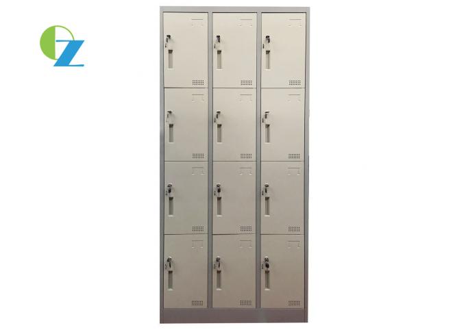 12 Door Steel Office Lockers Wardrobe 900mm Width For Small Space
