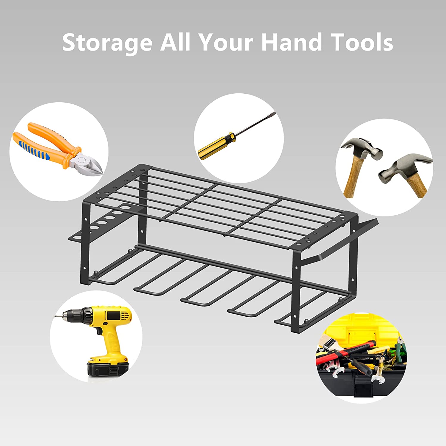 Wall Mounted Metal Drilling Power Tool Storage Racks for Maximum Space Utilization
