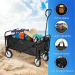Green Garden Cart Shopping Beach Folding Wagon Camping Trolley Outdoor
