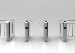 Slim Profile Drop Arm Turnstile SS304 Cabinet Remote Control Brushless Motor