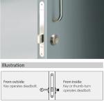 Certifire Stainless Steel Mortice Door Lock for Fire Door Bathroom Privacy