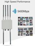 Novo Grau Industrial 20Km Longa Distância 2.4G 5.2G 5.8G Tri-Band 5400Mbps Wifi