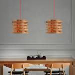 Creative wood Pendant Light Indoor Dining Room Foyer Home Adornment Pendant