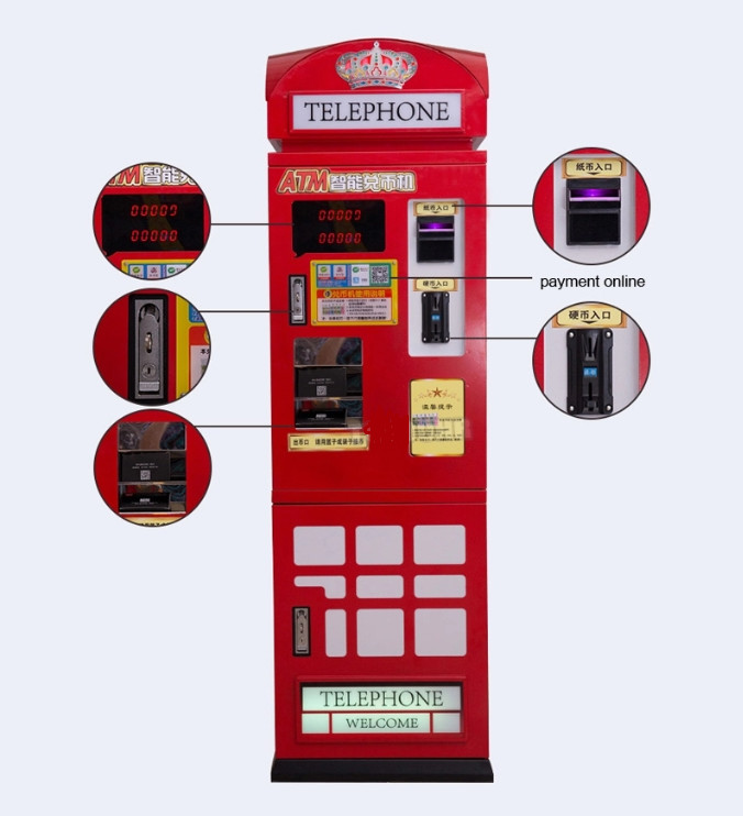 Cinema Arcade Game Machine Parts Metal Cabinet ATM Currency Paper Bill Token Coin Exchanger