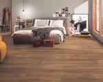 Wear-Resistant 150x900mm Indoor Floor Wooden Porcelain Strips For Bedroom Brown