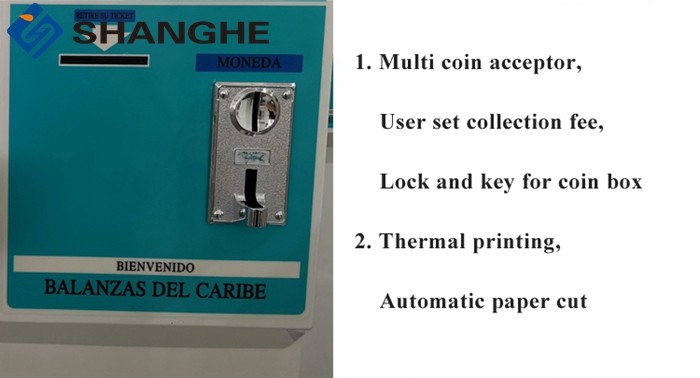 Coin Operated Body Weight And Height Scale Blood Pressure Heart Rate Measuring Machine