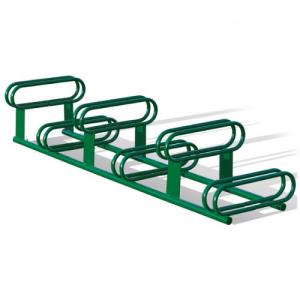 Wholesale Green 6 Space Bike Floor Parking Rack Hardware Fabrication Customized from china suppliers