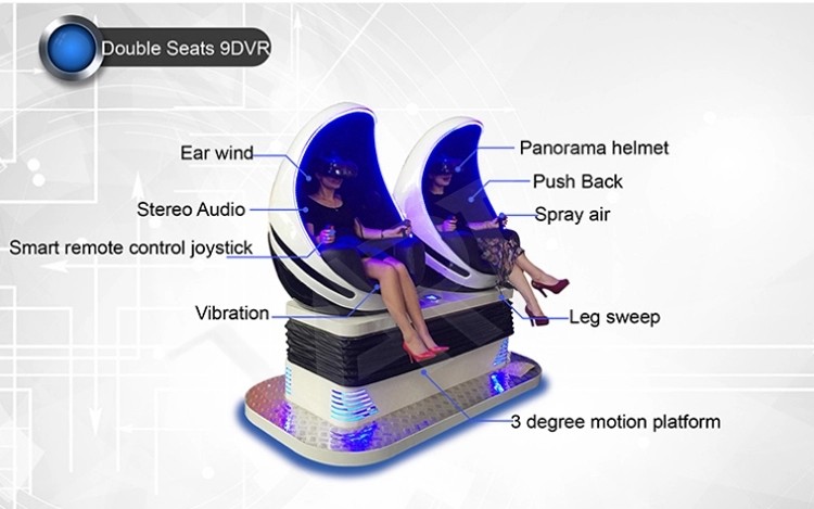 Cinema Business Virtual Reality Simulator 1 / 2 / 3 Seat 9d VR Egg For Shop