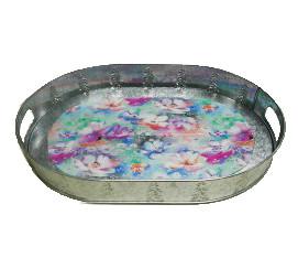 Wholesale Recycled 410x390x55Hmm Oval Portable Iron Tray ISO9001 from china suppliers