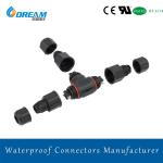 Outdoor Wire Connectors IP68 T-Shaped Electrical Connector 2/3/4 Pin LED Lamps