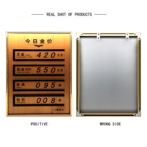 Wholesale Gold Price Show Case Square Changeable Letter Signs 10*8*2cm from china suppliers